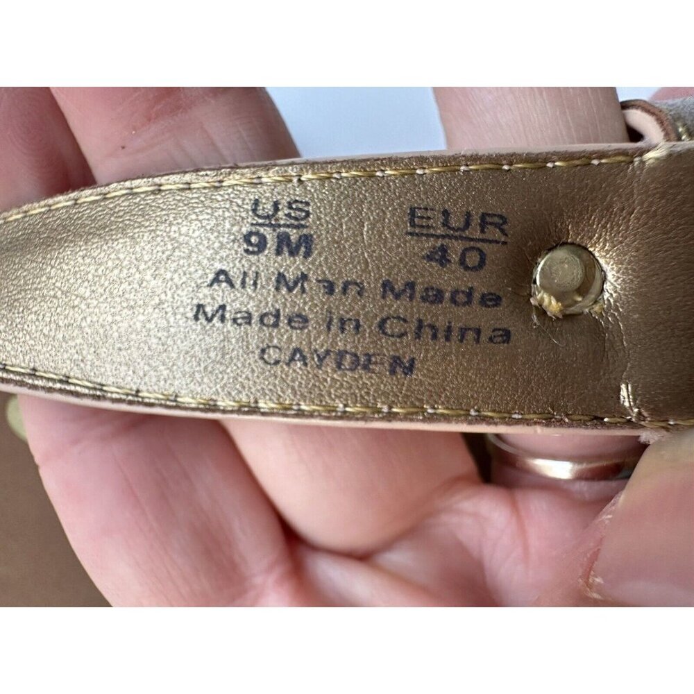 Sam Edelman Circus CAYDEN Nude Patent Thong Flats Sandals Women Size 9 M - Picture 6 of 6